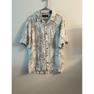Brandini Le Collezioni Mens Size M‎ Silk Short Sleeve Hawaiian Shirt Floral